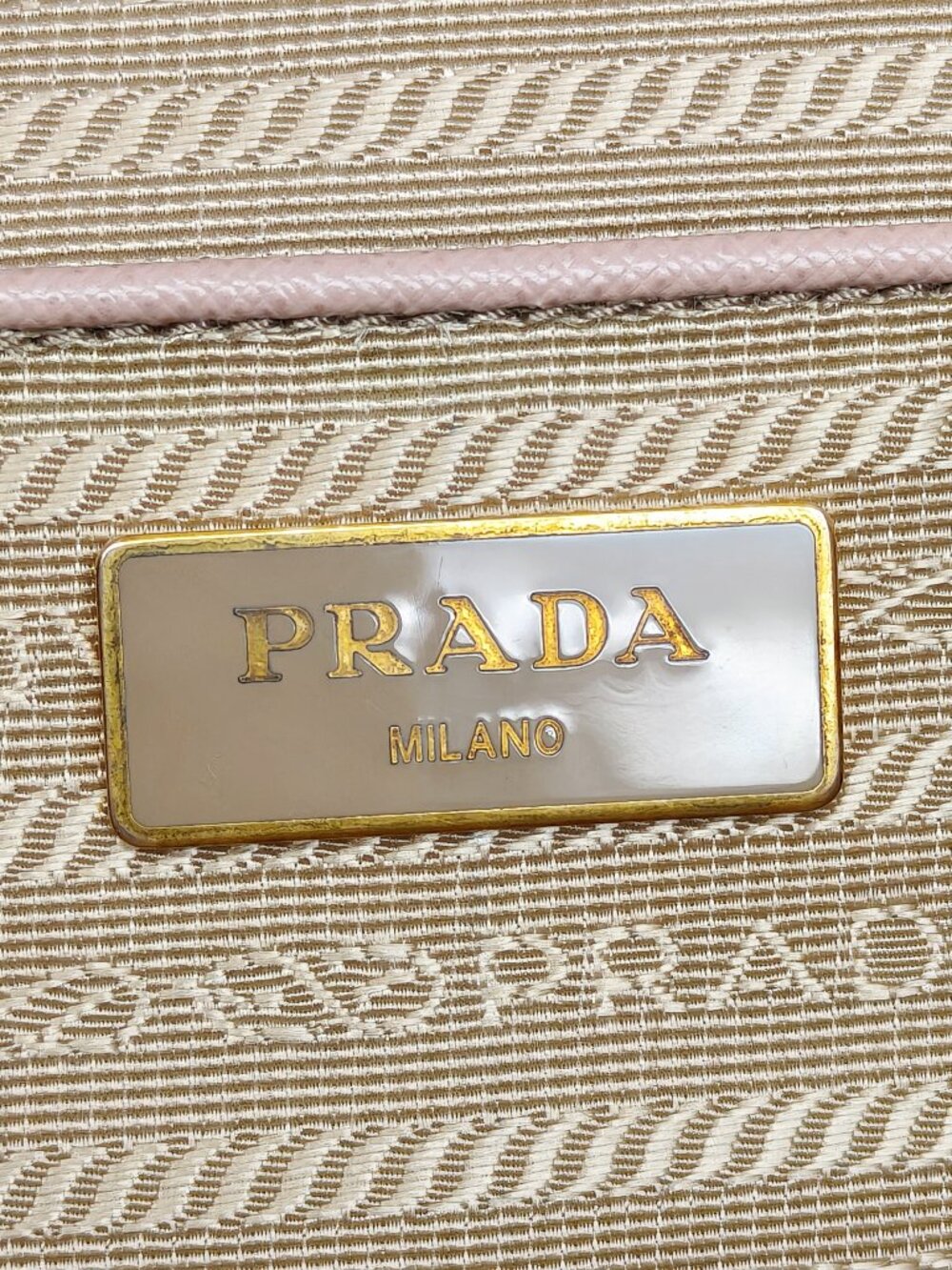 PRADA Saffiano Leather Large Tote Bag Pink Top Handle Work Laptop Office Bag - Picture 8 of 16